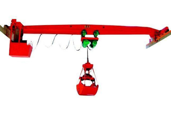 Single Girder Overhead Crane med Grab